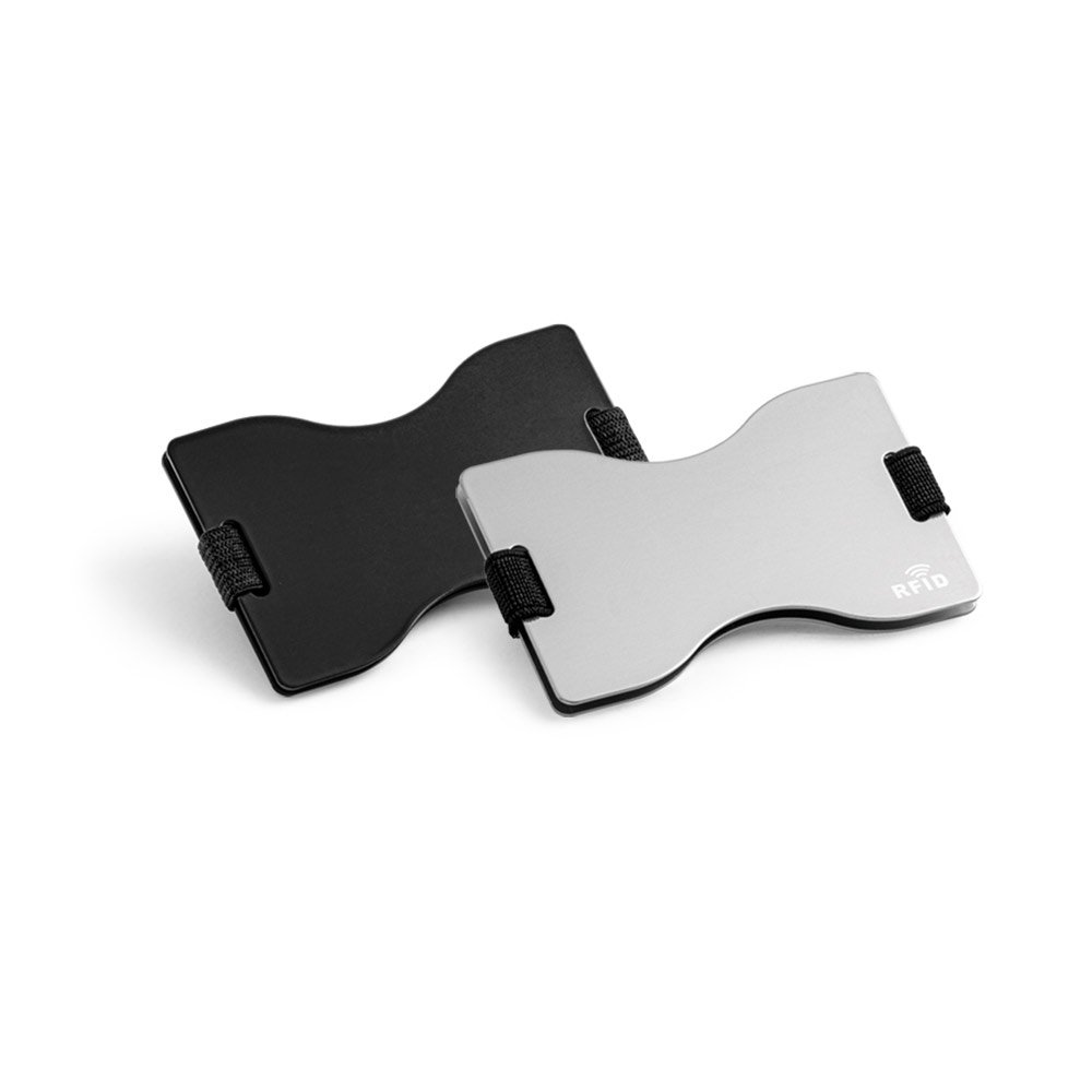 Porta cartões com bloqueio RFID SP-93332-127 na cor Cromado satinado