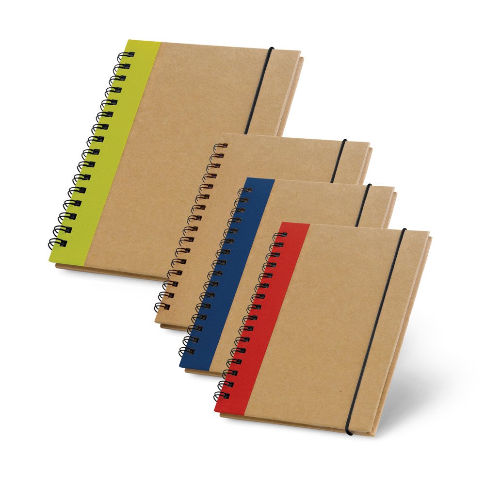Caderno A6 de capa dura em cartão, com páginas lisas recicladas SP-93428-104 na cor Azul