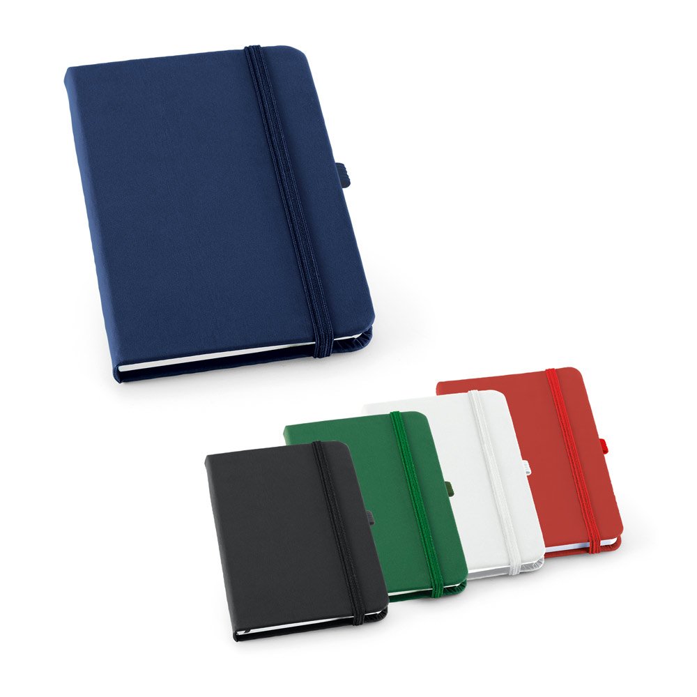 Caderno A6 de capa dura em c.sintético com páginas pautadas SP-93721-128 na cor Laranja