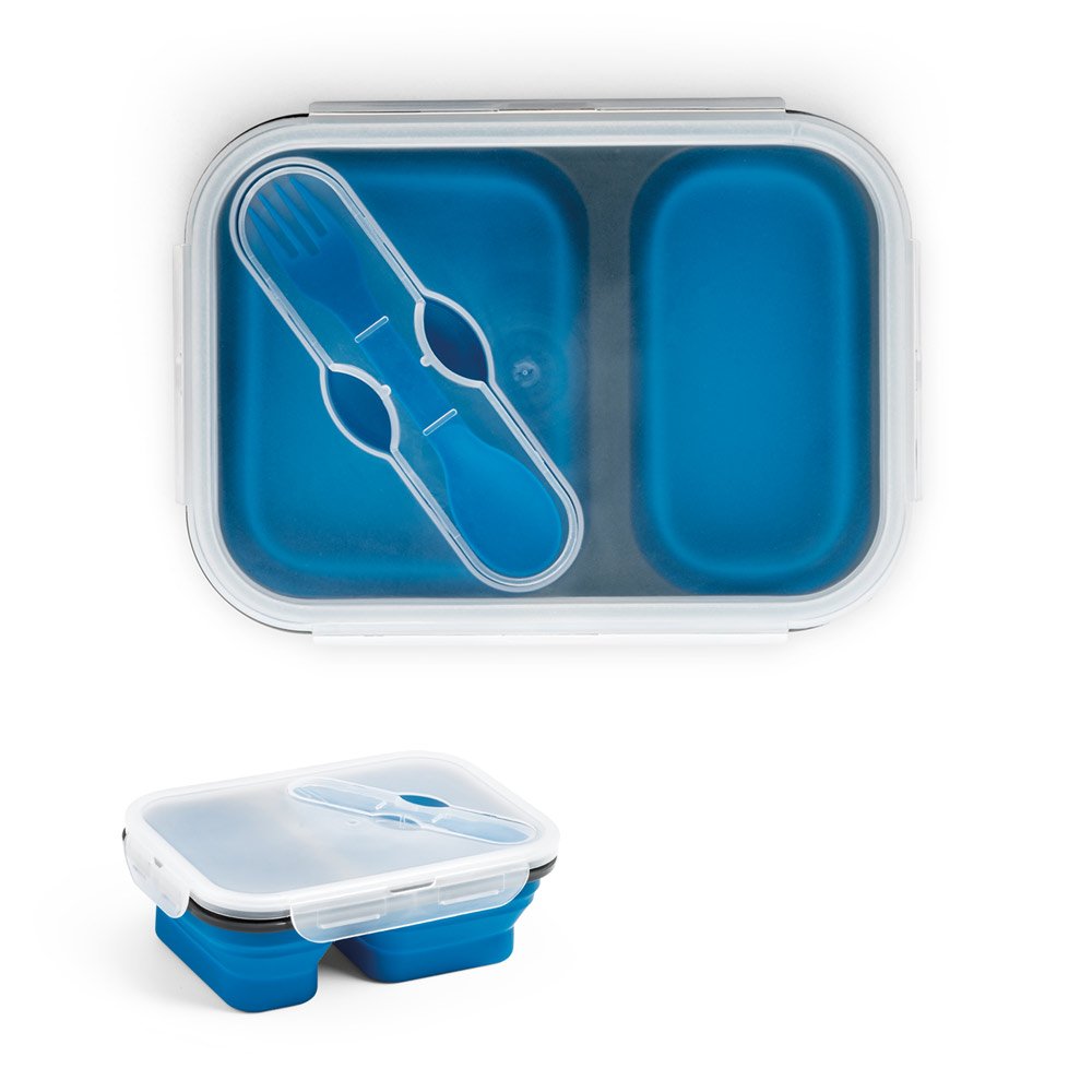 Marmita hermética retrátil em silicone e PP (480 e 760 mL) SP-93848-114 na cor Azul royal