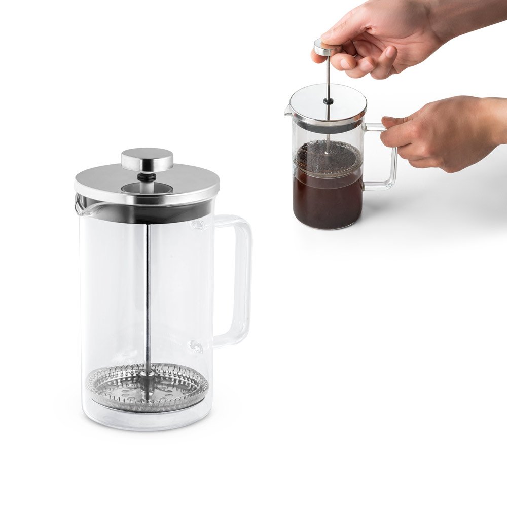 Cafeteira em vidro borossilicato com tampa em aço inox (600 mL) SP-94237-107 na cor Cromado