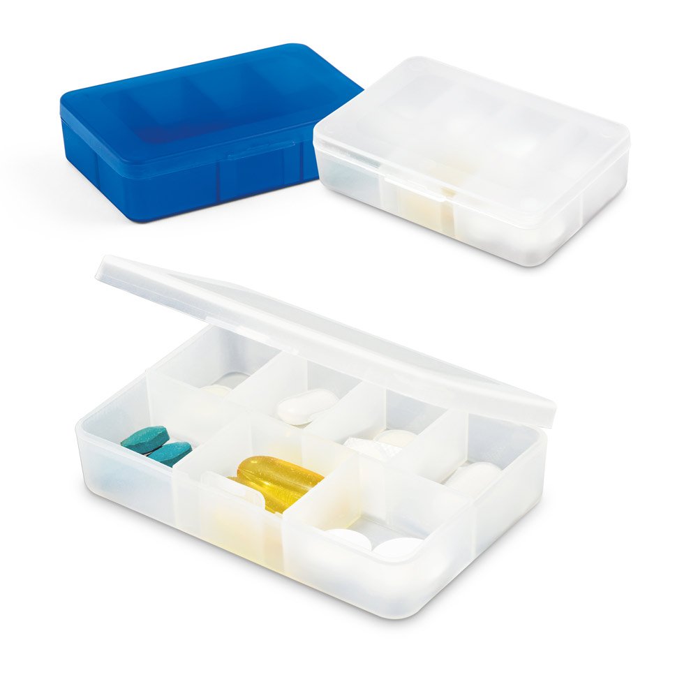 Porta comprimidos com 7 divisórias SP-94305-106 na cor Branco