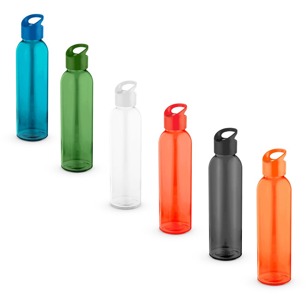 Garrafa em vidro com tampa em PP (500 mL) SP-94315-128 na cor Laranja