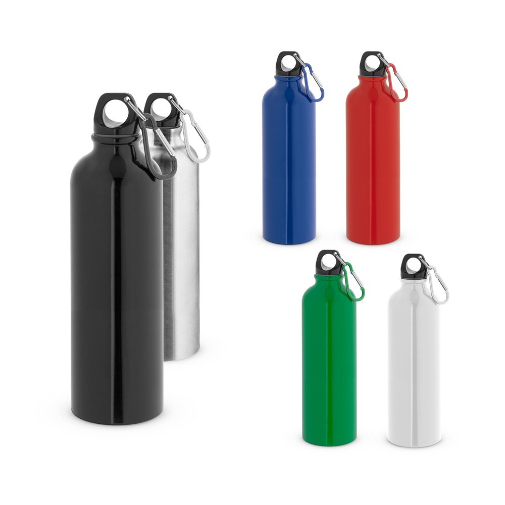 Squeeze esportiva em aço inox de parede simples (790 mL) SP-94380-103 na cor Preto