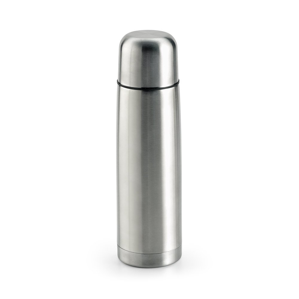 Garrafa térmica em aço inox de parede dupla isolada a vácuo (500 mL) SP-94610-107 na cor Cromado