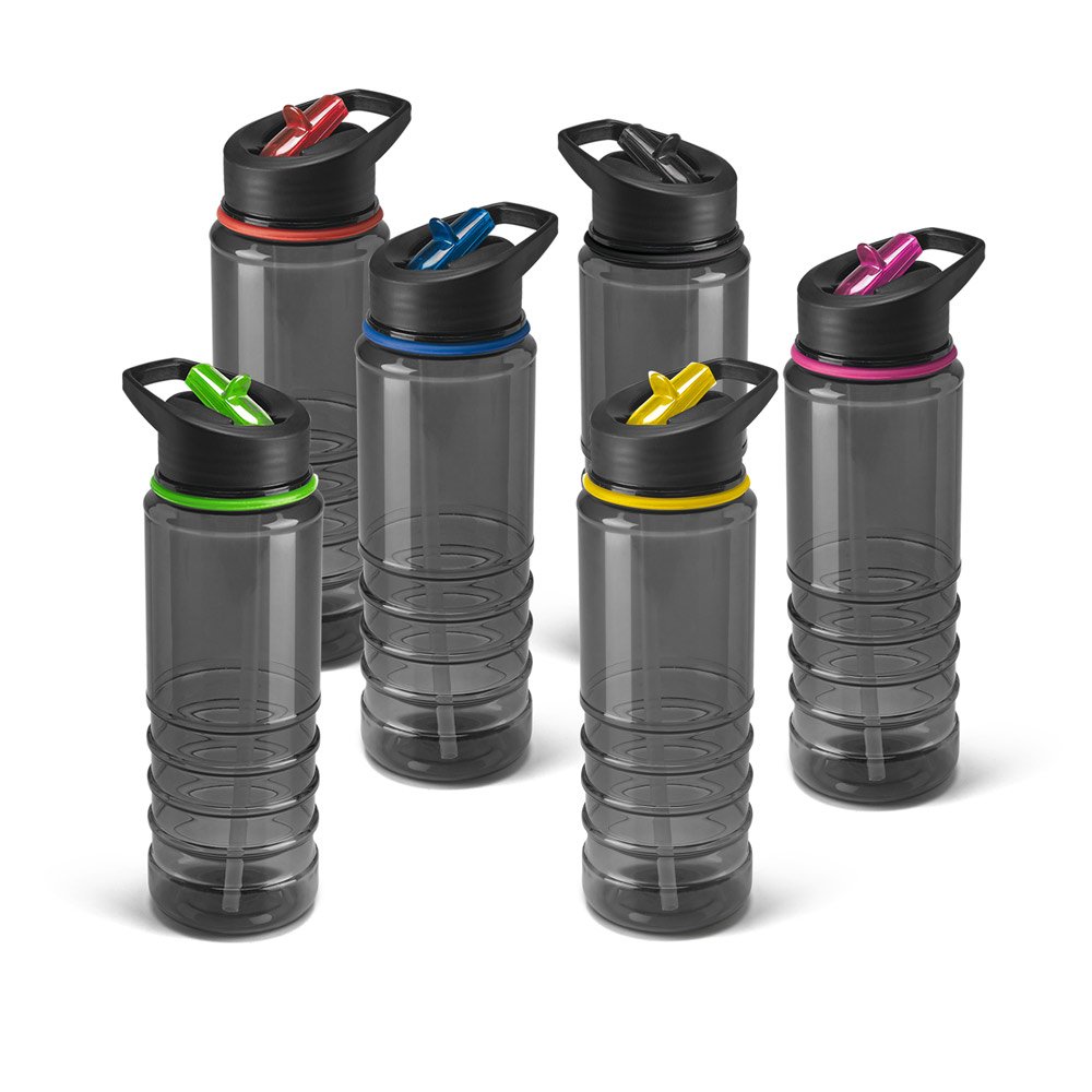 Squeeze em AS e tampa em PP, com bico de canudo flip (650 mL) SP-94622-103 na cor Preto