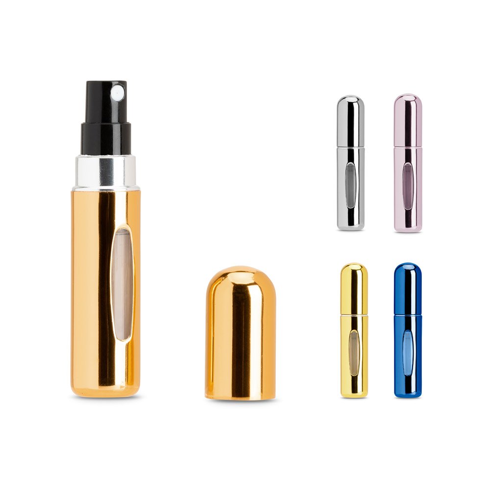 Borrifador de perfume recarregável em alumínio, concebido para um reabastecimento fácil SP-95111-157 na cor Cobre