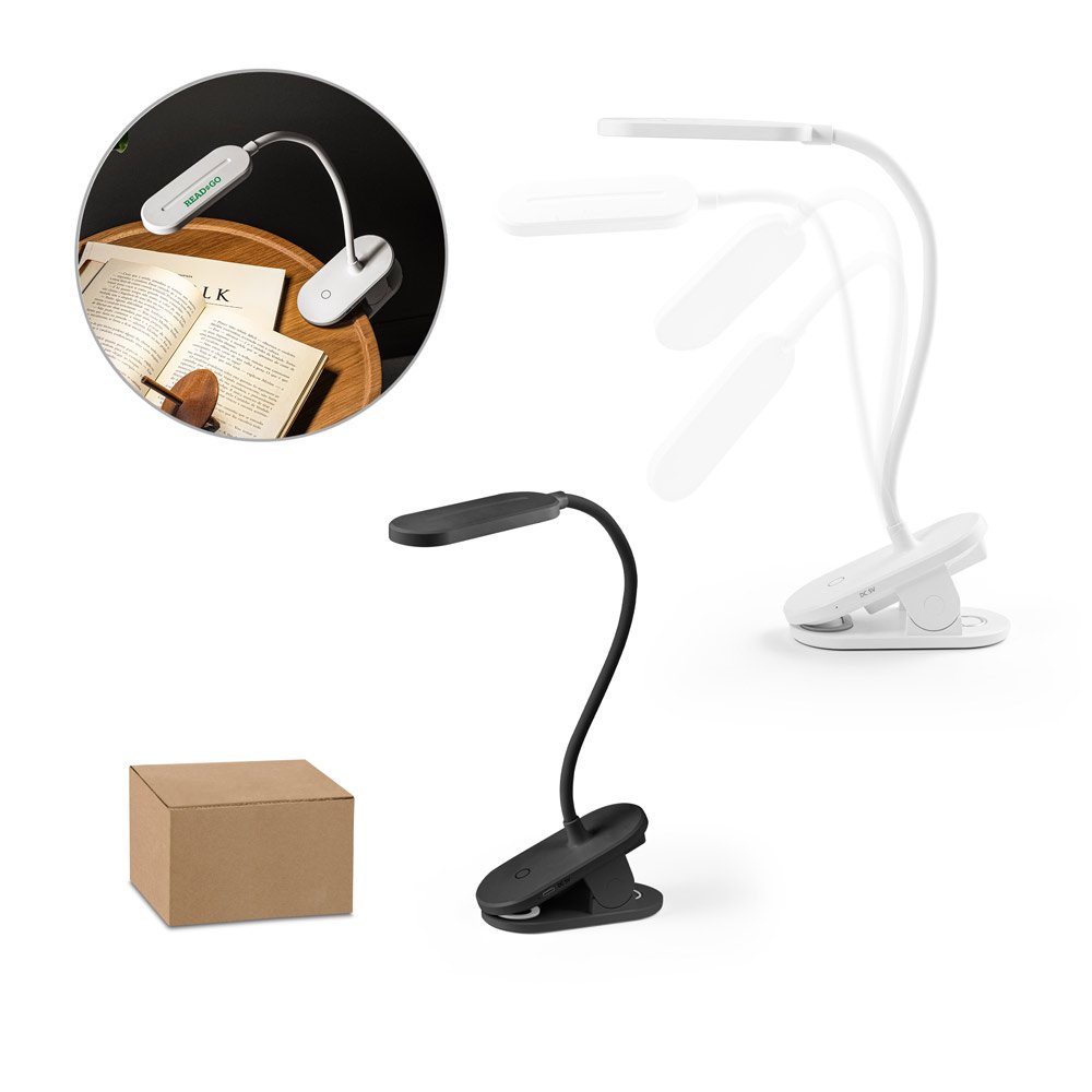 Luminária de mesa portátil em ABS 65% reciclado com 140 lumen SP-97141-106 na cor Branco