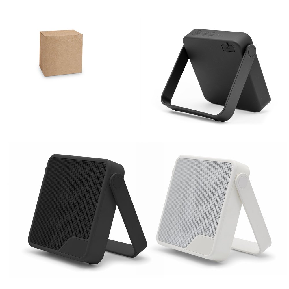 Coluna portátil com proteção à prova d'água (IPX7) e autonomia de 11h (1'800 mAh), em ABS 100% reciclado SP-97182-106 na cor Branco