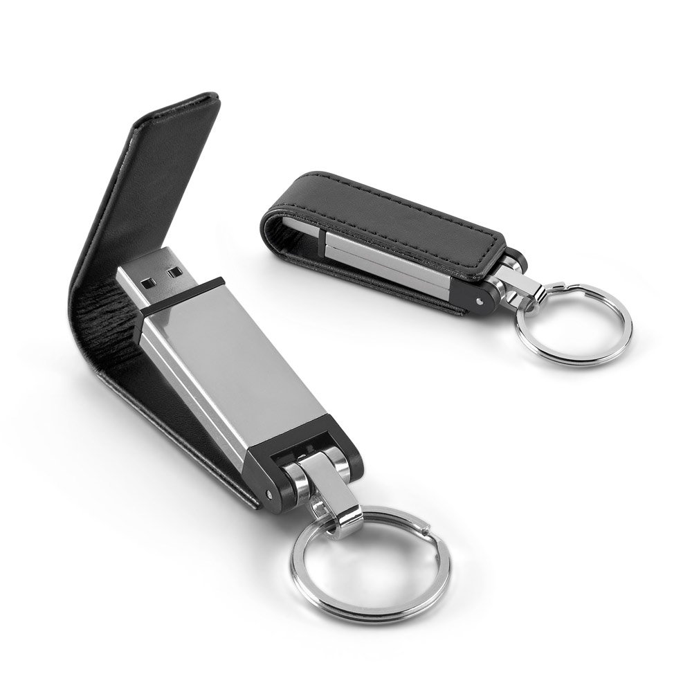 Pen drive em c. sintético 16GB SP-97543-103 na cor Preto