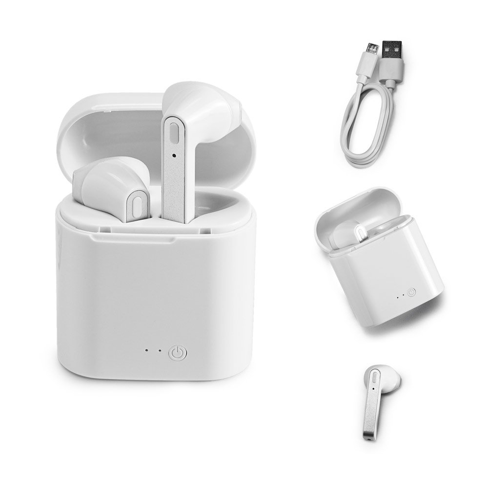 Fones de ouvido wireless com autonomia de 6h em ABS SP-97912-106 na cor Branco