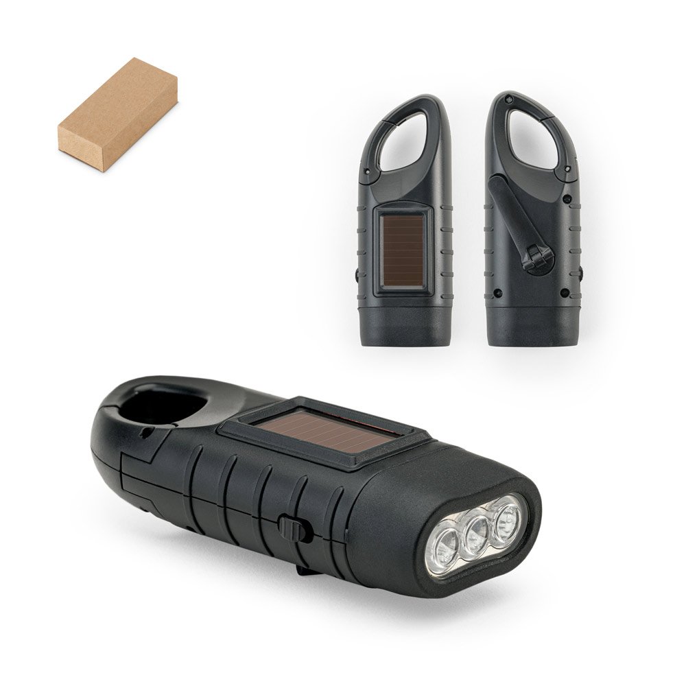 Lanterna compacta de 0'5 W em ABS, com 3 LEDs brancos com 90 lumens SP-98162-103 na cor Preto