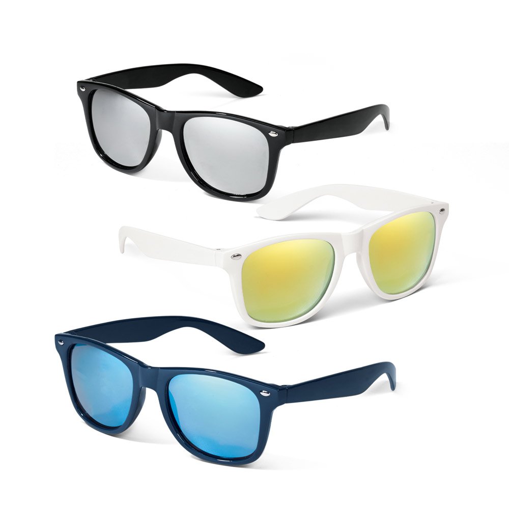 Óculos de sol em PC com lentes espelhadas SP-98317-106 na cor Branco