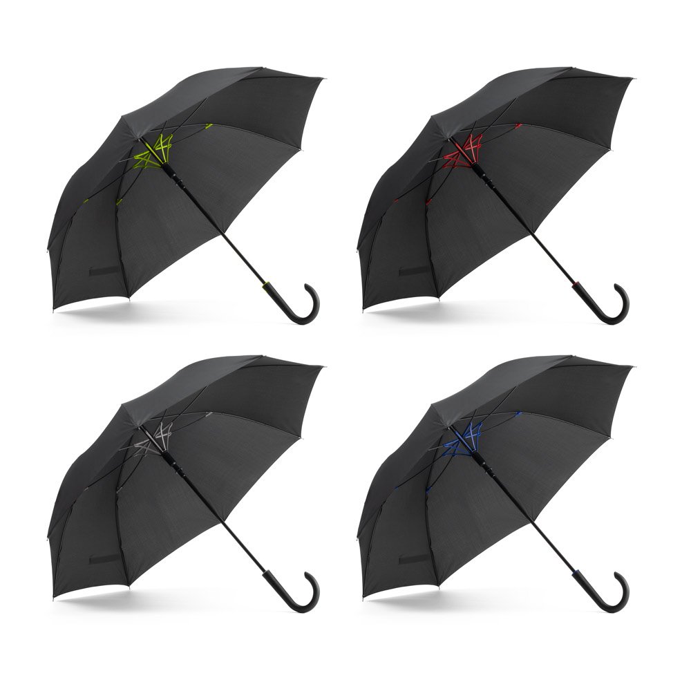 Guarda-chuva em pongee 190T com abertura automática SP-99145-123 na cor Cinza claro