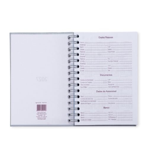 AGENDA DIÁRIA SPX-15494-PRA NA COR PRATA - Imagem 3