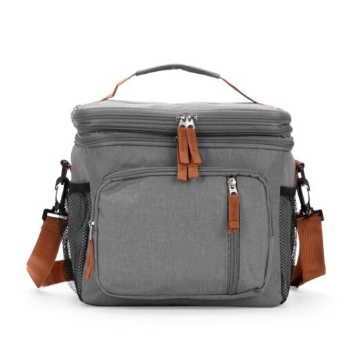 BOLSA TÉRMICA DUPLA EXPANSÍVEL 15L SPX-04803-CIN/MAR NA COR CINZA