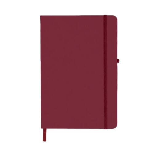 CADERNETA EMBORRACHADA COM PORTA CANETA SPX-14092SN-VIN NA COR VERMELHO