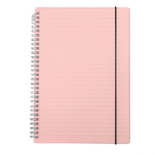 CADERNO B5 PLÁSTICO SPX-05059-ROS NA COR ROSA