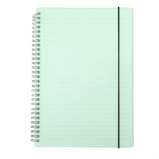 CADERNO B5 PLÁSTICO SPX-05059-VD NA COR VERDE