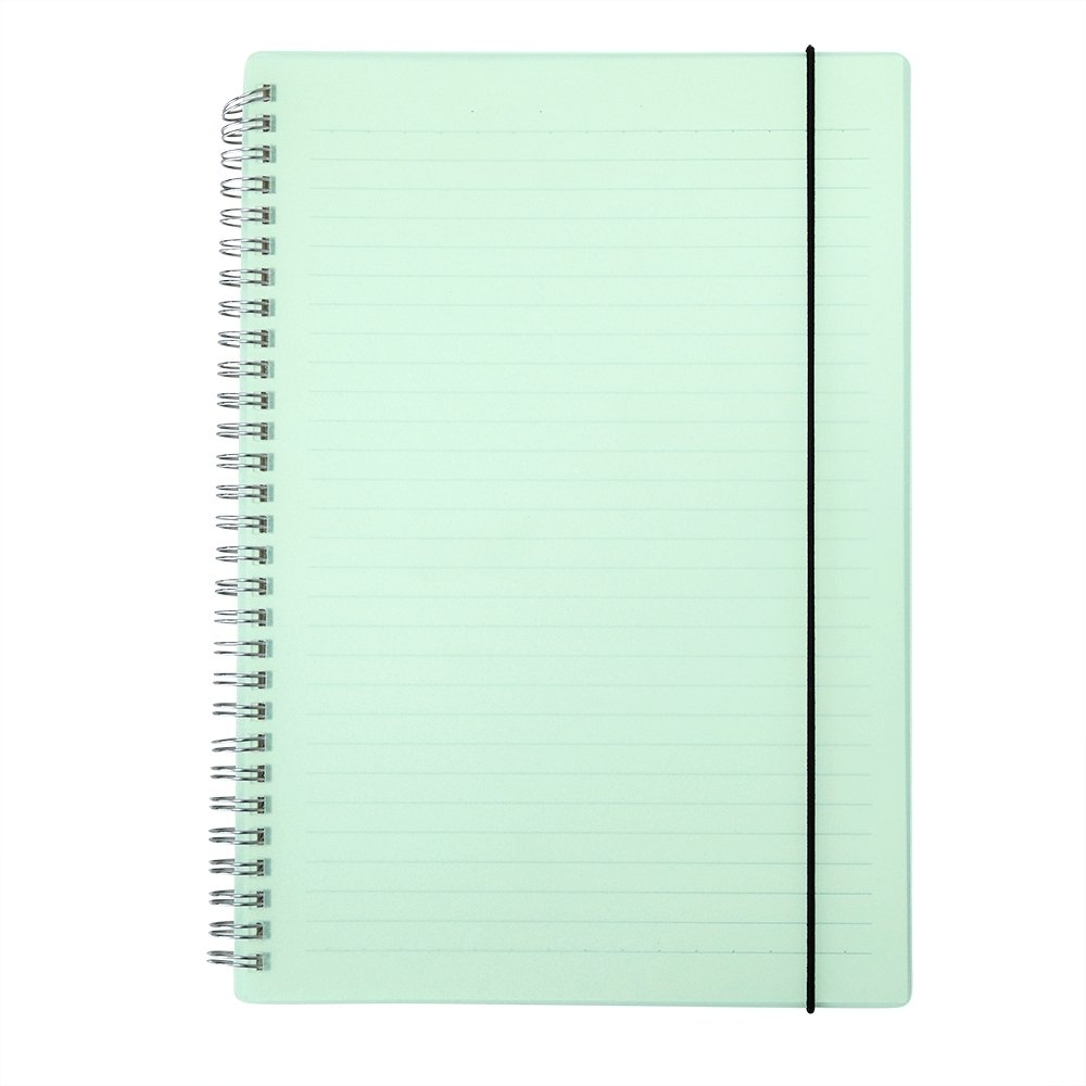CADERNO B5 PLÁSTICO SPX-05059-VD NA COR VERDE
