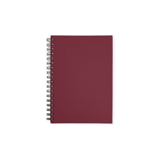 CADERNO CAPA EMBORRACHADA SPX-13708-VIN NA COR VERMELHO