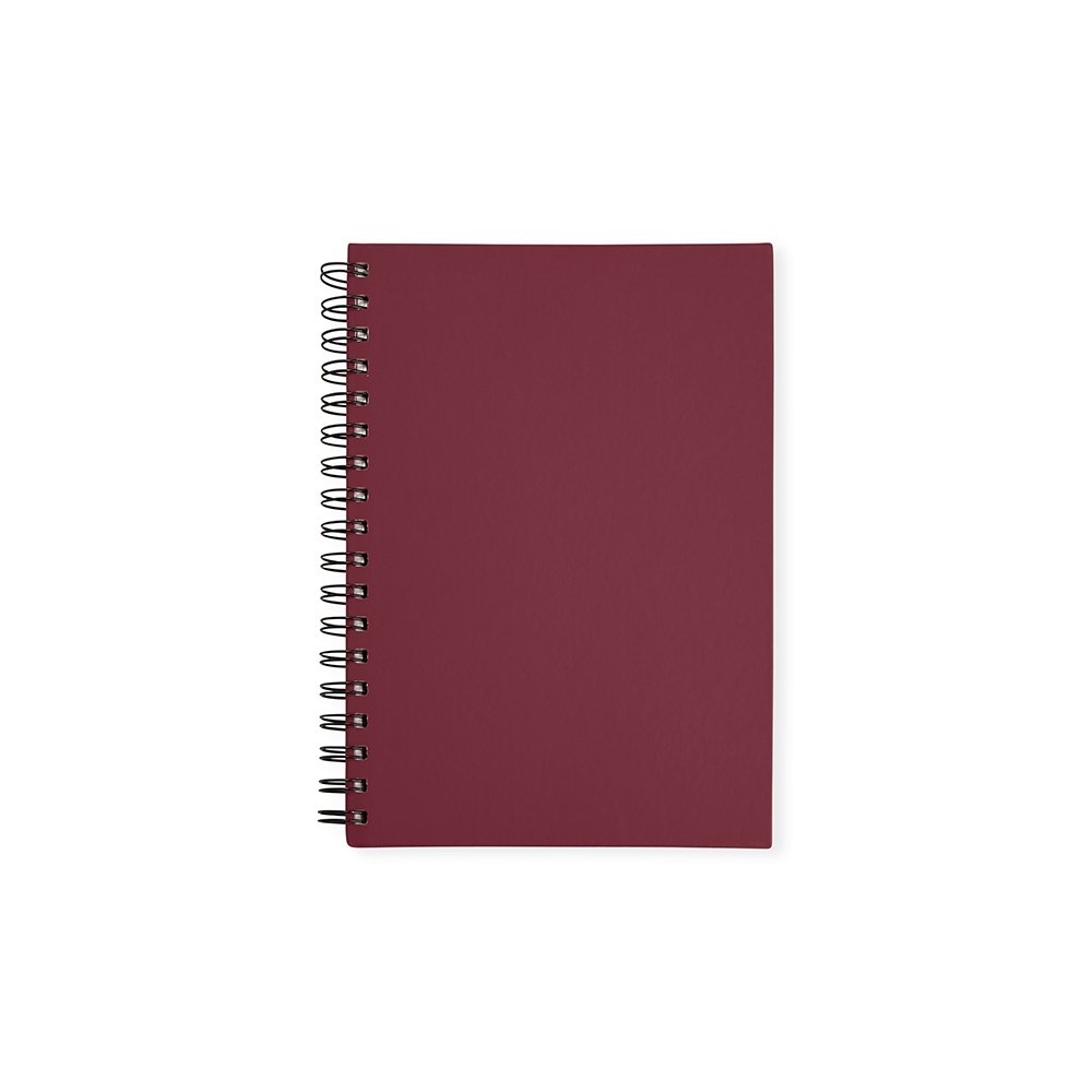 CADERNO CAPA EMBORRACHADA SPX-13708-VIN NA COR VERMELHO