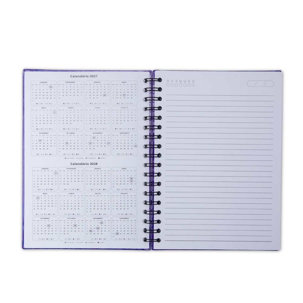 Caderno Holográfico Com Pauta em Limeira – Azul | Para Empresas - Imagem 2