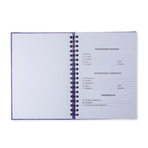 Caderno Holográfico Com Pauta em Limeira – Azul | Para Empresas - Imagem 3