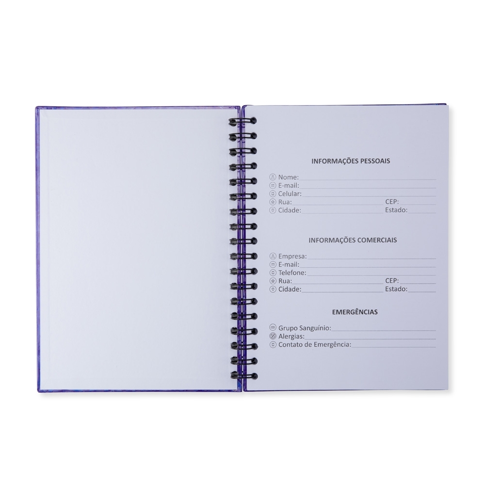 Caderno Holográfico Com Pauta em Limeira – Azul | Para Empresas - Imagem 3