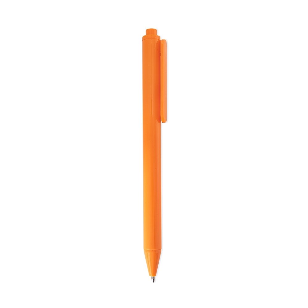 CANETA PLÁSTICA SPX-09323-LAR NA COR LARANJA