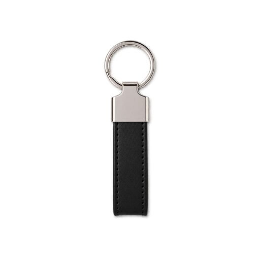 CHAVEIRO METAL COM PU SPX-19234-PRE NA COR PRETO