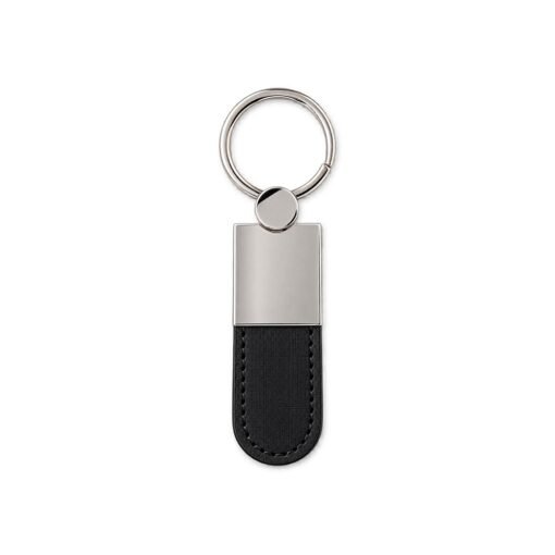 CHAVEIRO METAL COM PU SPX-19233-PRE NA COR PRETO