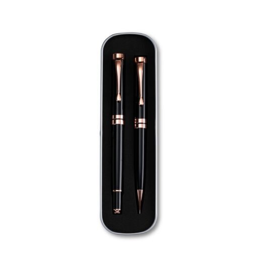 CONJUNTO CANETAS EXECUTIVAS 2 PEÇAS SPX-09433-PRE/BRO NA COR PRETO
