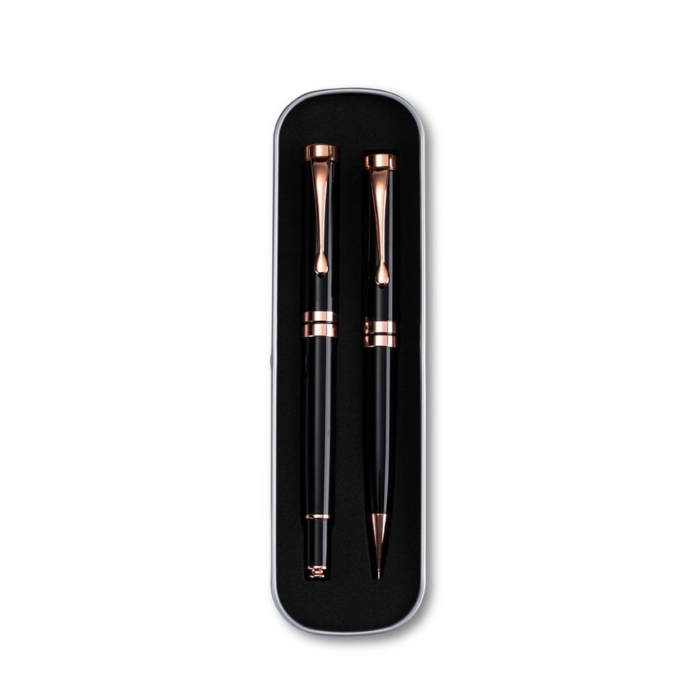 CONJUNTO CANETAS EXECUTIVAS 2 PEÇAS SPX-09433-PRE/BRO NA COR PRETO