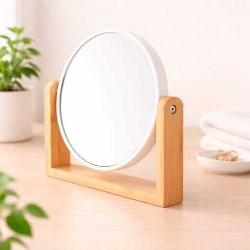 Alternative view of Espelho De Mesa Bambu com Personalização em Salvador – Branco
