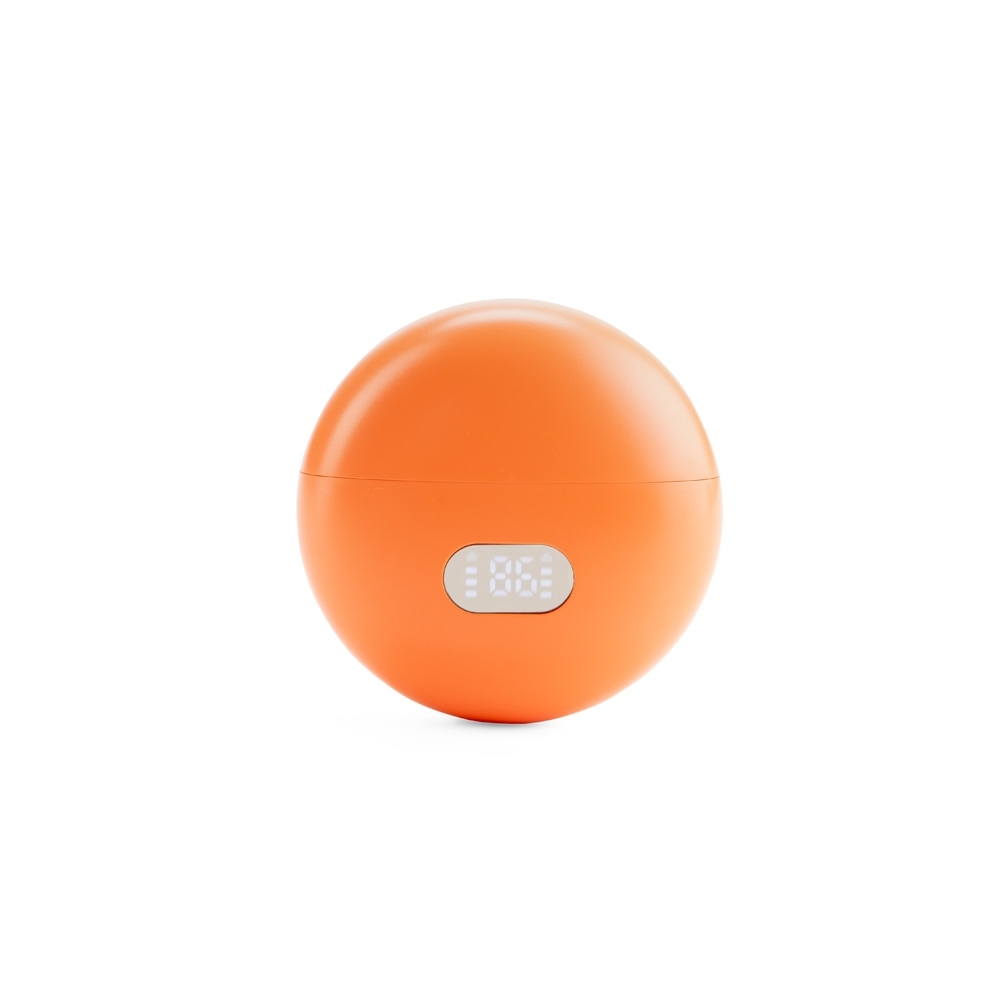 FONE DE OUVIDO BLUETOOTH COM CASE CARREGADOR SPX-E@09414-LAR NA COR LARANJA