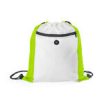 Sacola tipo mochila em 210D SP-92911-119 na cor Verde claro