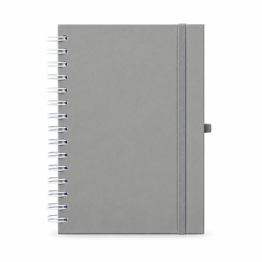 CADERNO WIRE-O SEM PAUTA SPX-15605-CIN NA COR CINZA