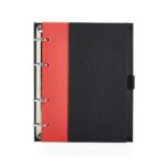 CADERNO FICHÁRIO DE COURO SINTÉTICO SPX-P@14953-PRE/VM NA COR PRETO